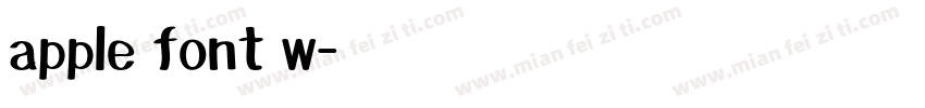 apple font w字体转换